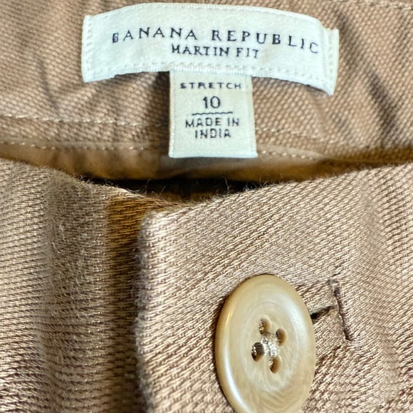 Banana Republic Martin Fit Stretch Shorts Women's 10‎ Large Safari Shorts Tan - Picture 3 of 4